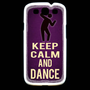 Coque Samsung Galaxy S3 Keep Calm and Dance Violet