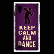 Coque LG Optimus L9 Keep Calm and Dance Violet