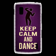 Coque LG Nexus 4 Keep Calm and Dance Violet