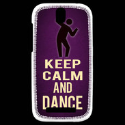 Coque HTC One SV Keep Calm and Dance Violet
