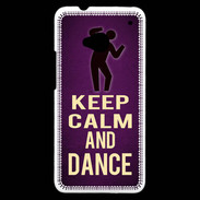 Coque HTC One Keep Calm and Dance Violet