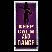 Coque Sony Xperia U Keep Calm and Dance Violet