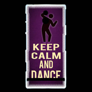 Coque Sony Xperia P Keep Calm and Dance Violet