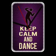 Grande pendule murale Keep Calm and Dance Violet