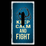 Coque Nokia Lumia 920 Keep Calm and Fight Bleu