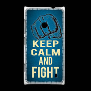 Coque Nokia Lumia 520 Keep Calm and Fight Bleu