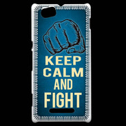 Coque Sony Xperia M Keep Calm and Fight Bleu