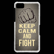 Coque Blackberry Z10 Keep Calm and Fight Gris