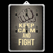 Porte clés Keep Calm and Fight Gris