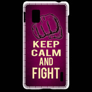 Coque LG Optimus G Keep Calm and Fight Rose
