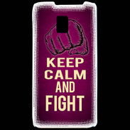 Coque LG P990 Keep Calm and Fight Rose