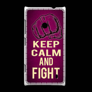 Coque Nokia Lumia 520 Keep Calm and Fight Rose