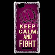 Coque Sony Xperia M Keep Calm and Fight Rose
