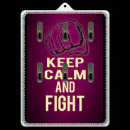 Porte clés Keep Calm and Fight Rose