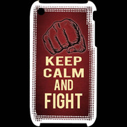 Coque iPhone 3G / 3GS Keep Calm and Fight Rouge