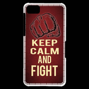 Coque Blackberry Z10 Keep Calm and Fight Rouge
