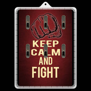 Porte clés Keep Calm and Fight Rouge