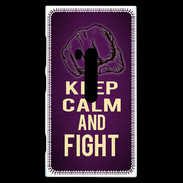 Coque Nokia Lumia 920 Keep Calm and Fight Violet
