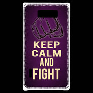 Coque LG Optimus L7 Keep Calm and Fight Violet