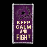 Coque Nokia Lumia 520 Keep Calm and Fight Violet