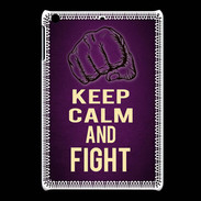 Coque iPadMini Keep Calm and Fight Violet