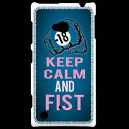 Coque Nokia Lumia 720 Keep Calm and Fist BLeu