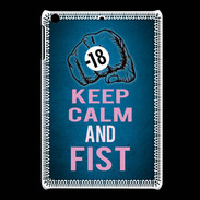 Coque iPadMini Keep Calm and Fist BLeu