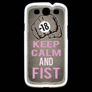 Coque Samsung Galaxy S3 Keep Calm and Fist Gris
