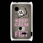 Coque Sony Xperia Typo Keep Calm and Fist Gris