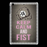 Coque iPadMini Keep Calm and Fist Gris