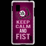 Coque LG Optimus G Keep Calm and Fist Rose