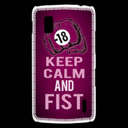 Coque LG Nexus 4 Keep Calm and Fist Rose