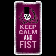 Coque LG P990 Keep Calm and Fist Rose