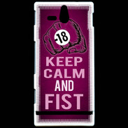 Coque Sony Xperia U Keep Calm and Fist Rose