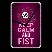 Grande pendule murale Keep Calm and Fist Rose