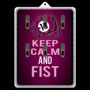 Porte clés Keep Calm and Fist Rose