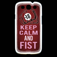 Coque Samsung Galaxy S3 Keep Calm and Fist Rouge