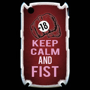 Coque Blackberry 8520 Keep Calm and Fist Rouge