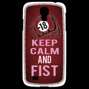 Coque Samsung Galaxy S4 Keep Calm and Fist Rouge