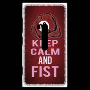 Coque Nokia Lumia 920 Keep Calm and Fist Rouge