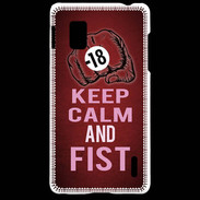 Coque LG Optimus G Keep Calm and Fist Rouge