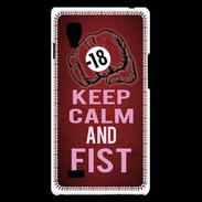 Coque LG Optimus L9 Keep Calm and Fist Rouge