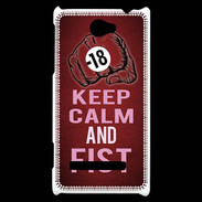 Coque HTC Windows Phone 8S Keep Calm and Fist Rouge