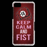 Coque Blackberry Z10 Keep Calm and Fist Rouge