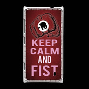 Coque Nokia Lumia 520 Keep Calm and Fist Rouge