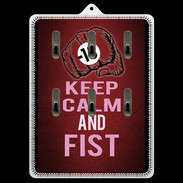 Porte clés Keep Calm and Fist Rouge