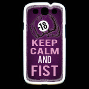Coque Samsung Galaxy S3 Keep Calm and Fist Violet