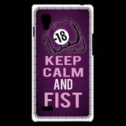 Coque LG Optimus L9 Keep Calm and Fist Violet