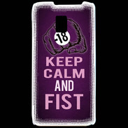 Coque LG P990 Keep Calm and Fist Violet