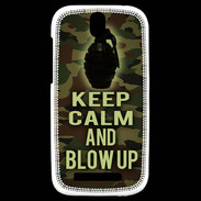 Coque HTC One SV Keep Calm and Grenade Camouflage